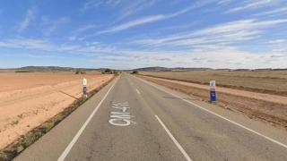 La carretera CM-410, donde ha sido hallado el cadáver. Imagen de Google Maps.