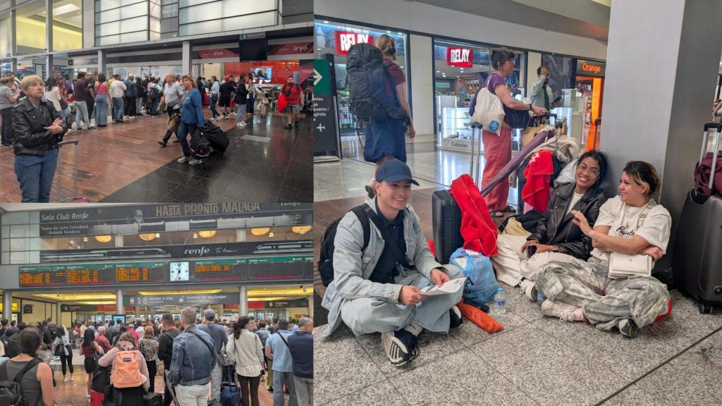 Un montaje con algunas imágenes de la Estación María Zambrano.