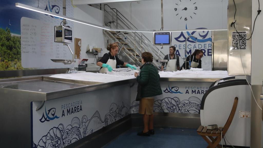 Pescadería en Vigo tras el apagón