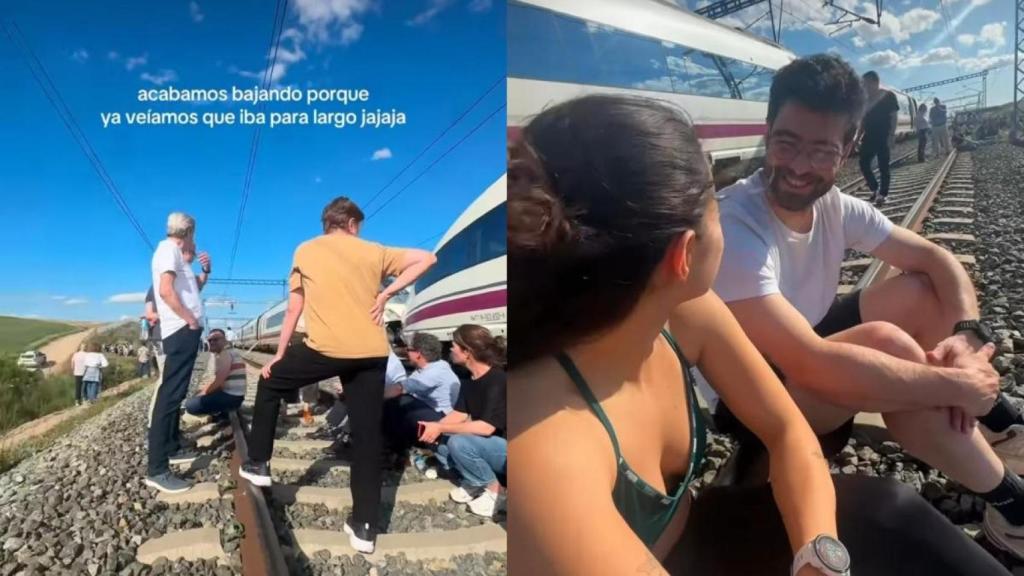 Teresa Sanz durante el apagón.