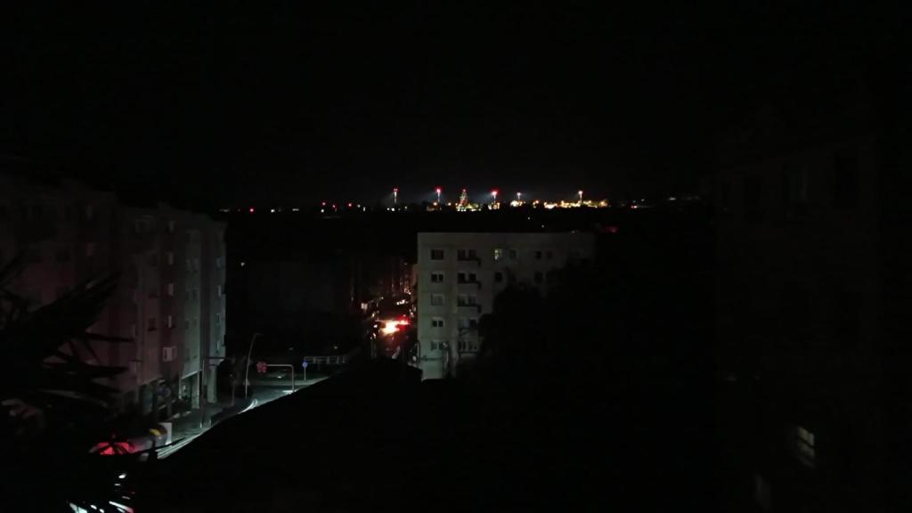 Vilaboa (Culleredo) durante el apagón general.