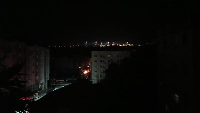 Vilaboa (Culleredo) durante el apagón general.