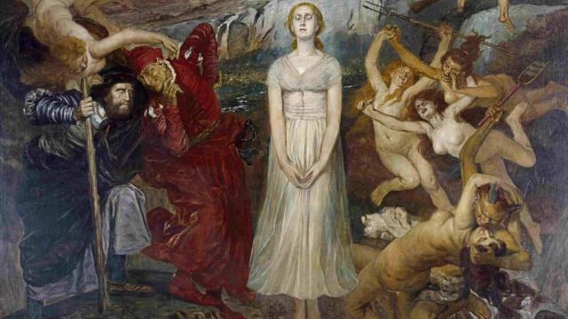 Fritz Roeber: 'Escena de la Noche de Walpurgis de 'Fausto'', h. 1910. Museo de la Abadía de Liesborn, Alemania