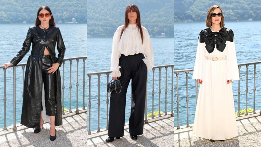 Joan Thiele, Caroline de Maigret y Keira Knightley, en el desfile Crucero de Chanel.