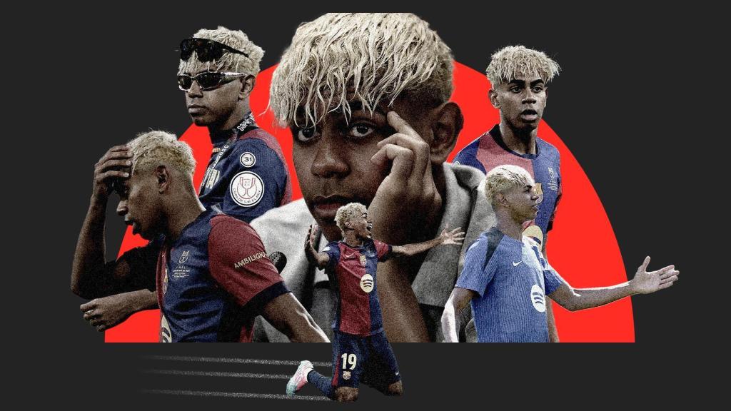 Lamine Yamal, en un fotomontaje