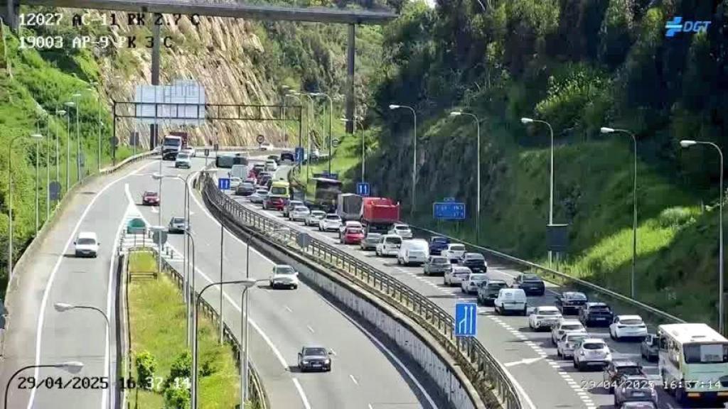 Imagen de la cámara de la DGT de la zona afectada.