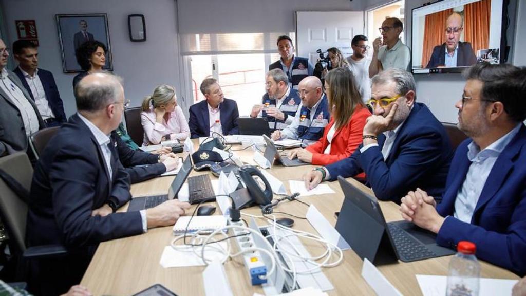 Reunión del Cecopi celebrada a las 20:00 horas en Toledo con la presencia del presidente de Castilla-La Mancha, Emiliano Garcia-Page y de la delegada del Gobierno, Milagros Tolón.