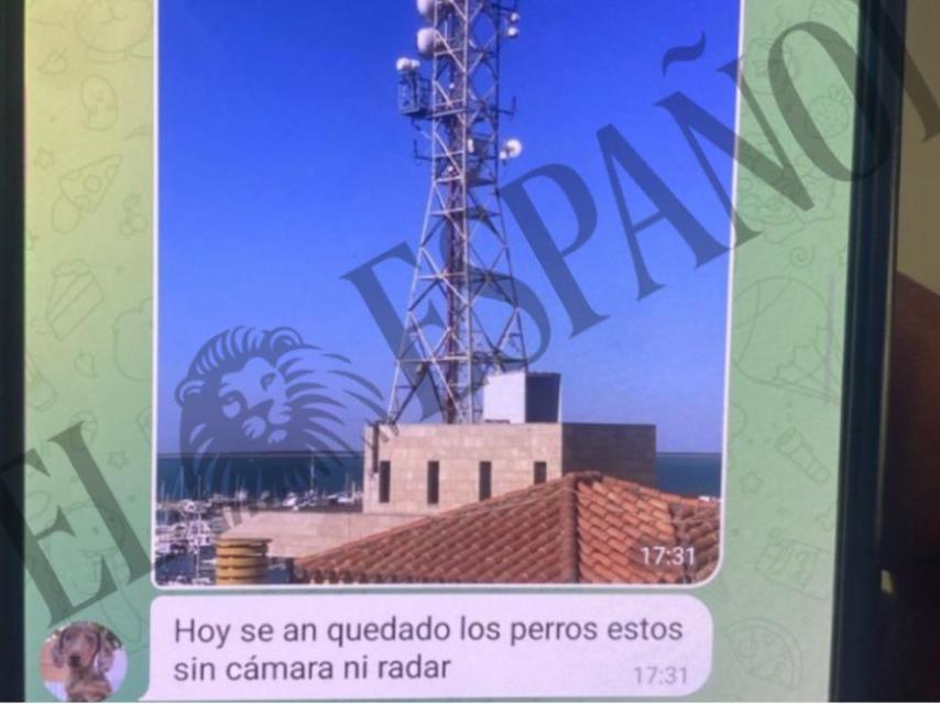 Mensaje en uno de los canales de los lancheros de la costa andaluza.