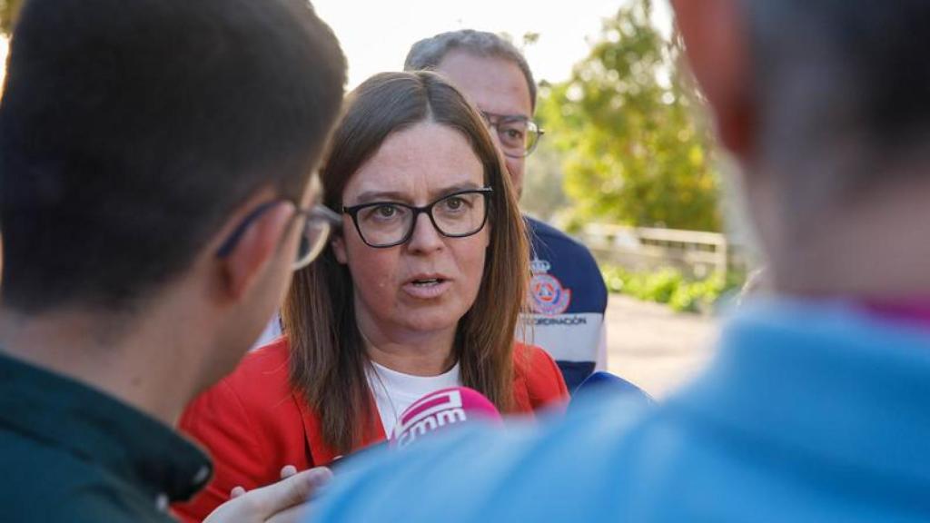Esther Padilla, consejera portavoz, compareciendo ante los medios tras la reunión del Cecopi.