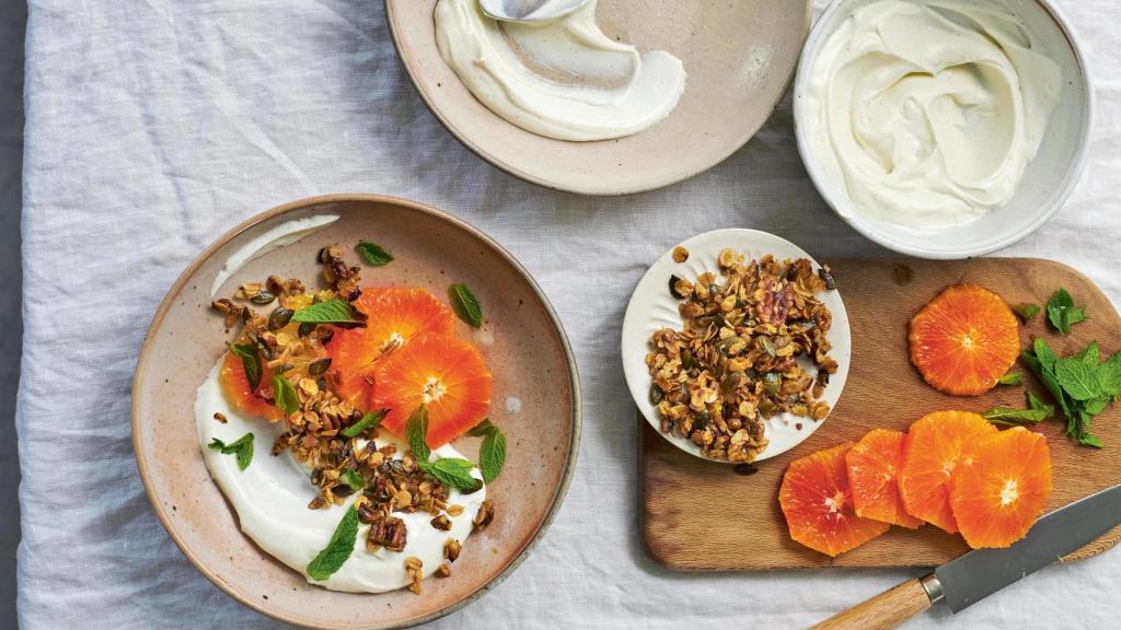 Ensalada de avena y cítricos.