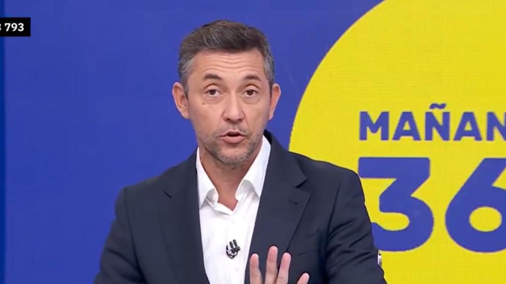 Javier Ruiz, en 'Mañaneros 360', instantes después de producirse el apagón eléctrico.