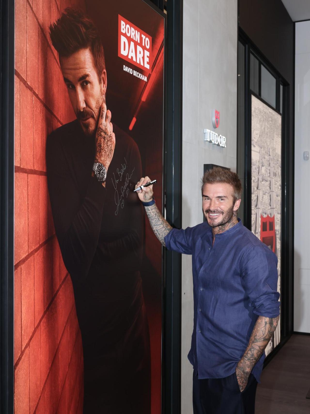 David Beckham, imagen de conocidas firmas. Acto celebrado en Barcelona el pasado junio.