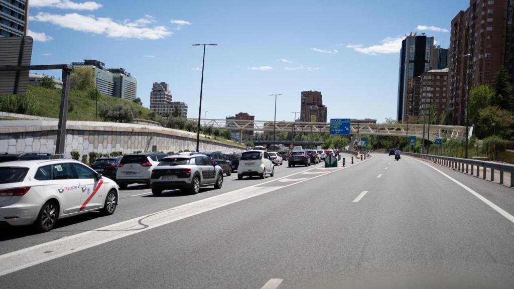 Las carreteras de Madrid colapsadas este lunes.