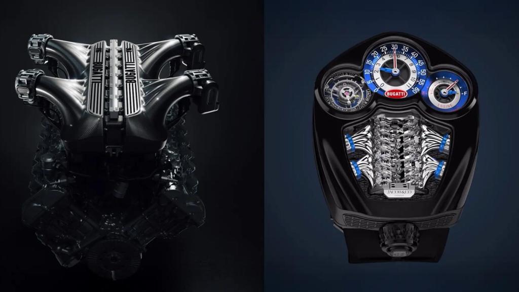 El reloj Bugatti Tourbillon V16 de Jacob & Co.