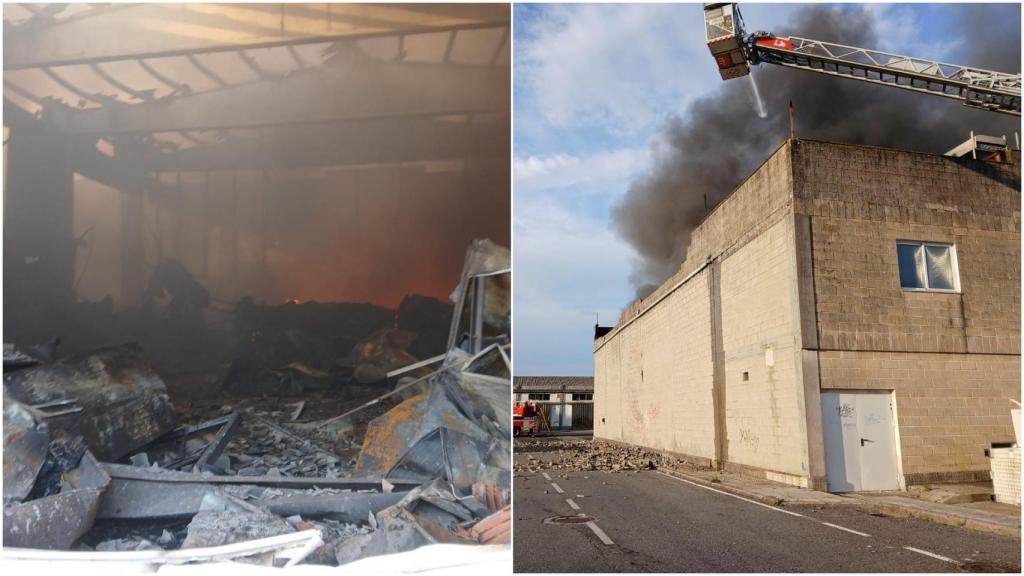 Incendio en la nave de Sada