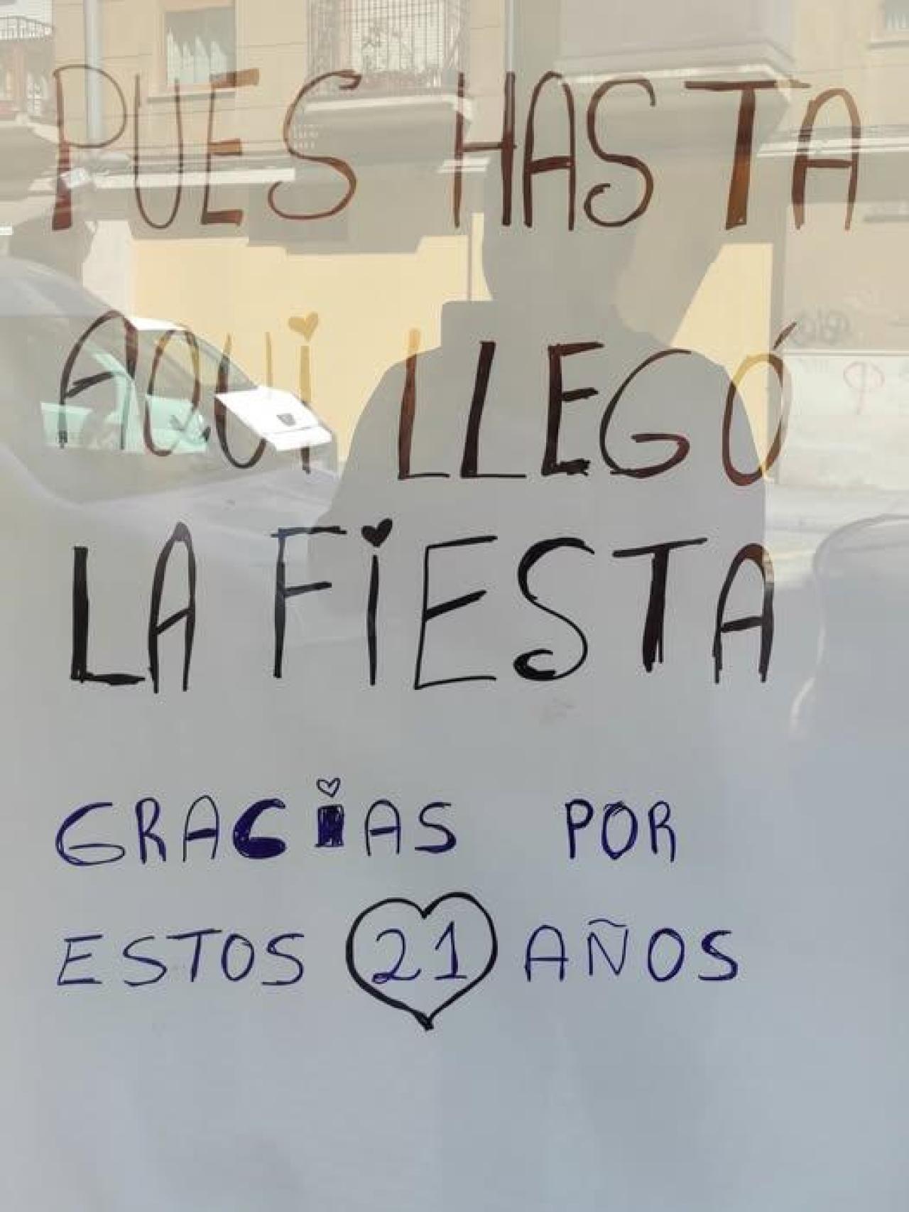 Mensaje de despedida