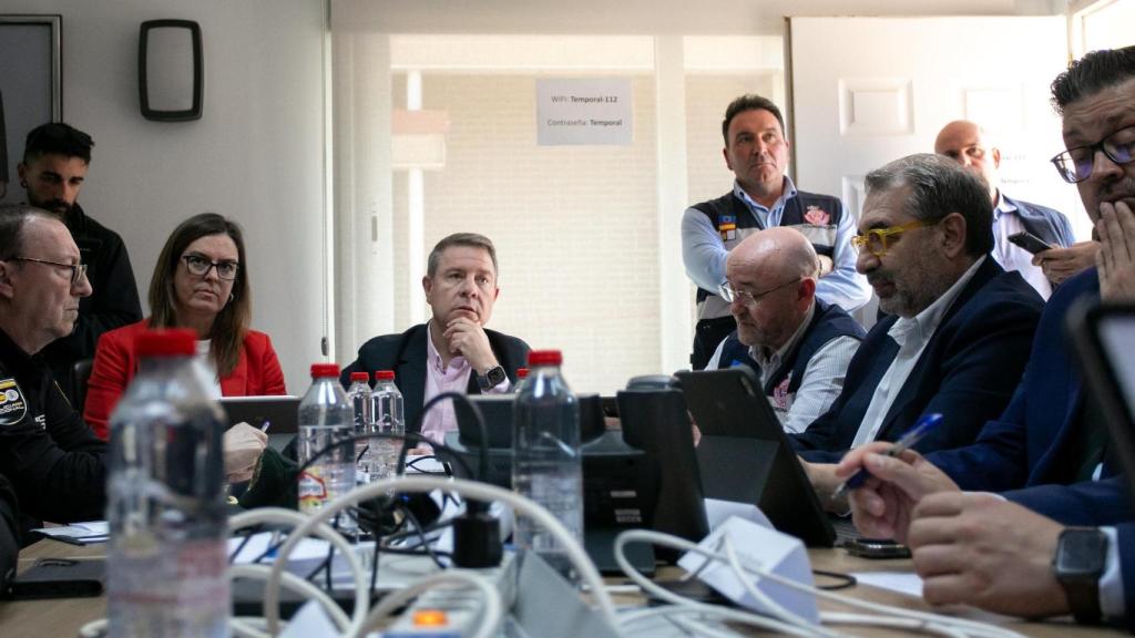 Emiliano García-Page, durante una de las reuniones del Cecopi.