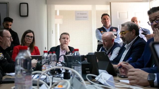 Emiliano García-Page, durante una de las reuniones del Cecopi.
