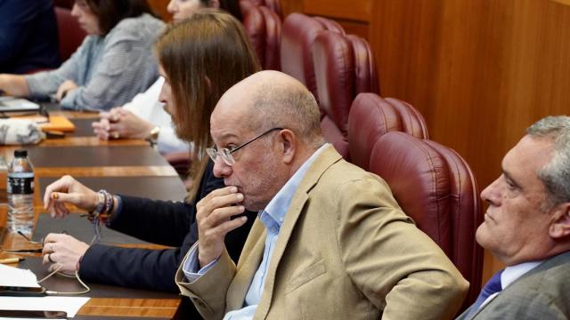 Francisco Igea durante el pleno de las Cortes