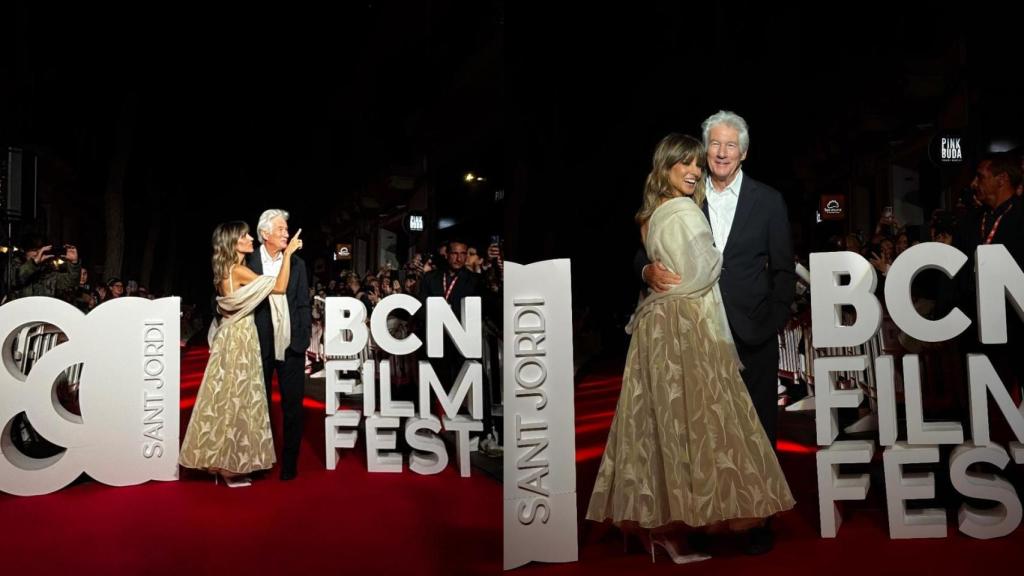 Alejandra Silva, con Richard Gere, en Barcelona.