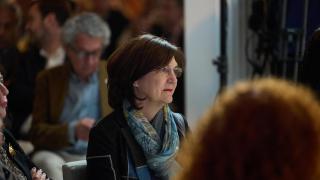 Cani Fernández, presidenta de la CNMC, durante un desayuno informativo de Europa Press el pasado febrero.