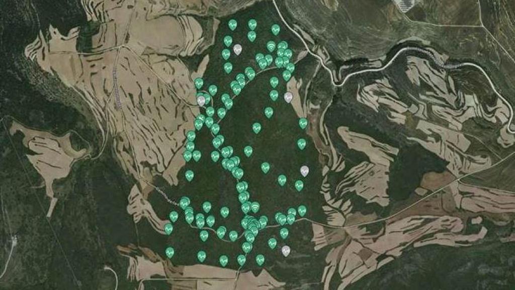 Ubicación de los sensores en Magaña.