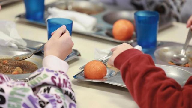 Un comedor en el colegio Emilio Casado.