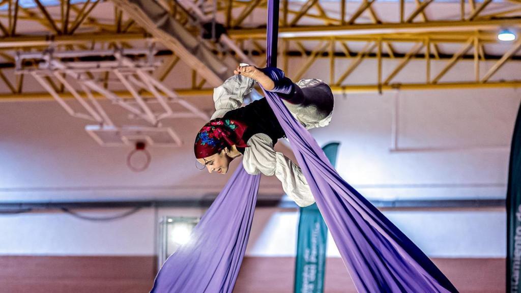 Raquel Davila en una competición.