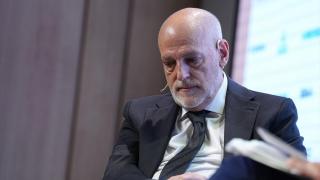 Javier Tebas, presidente de LaLiga, durante uno de los Desayunos Deportivos de Europa Press