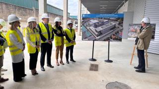 Visita de autoridades al hospital de Ferrol.