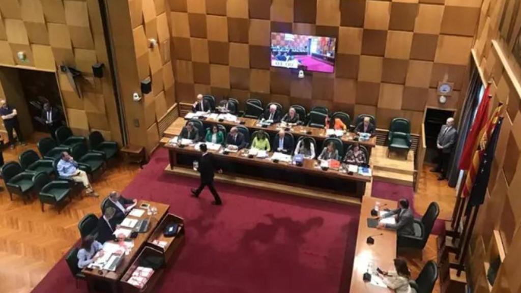 Imagen del Pleno celebrado este miércoles en el Ayuntamiento de Zaragoza.