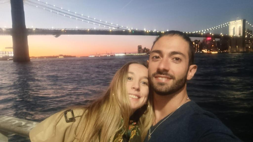 Lucía y Stefano en EEUU.