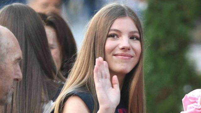 La infanta, durante el concierto previo a los Premios Princesa de Asturias en 2024.