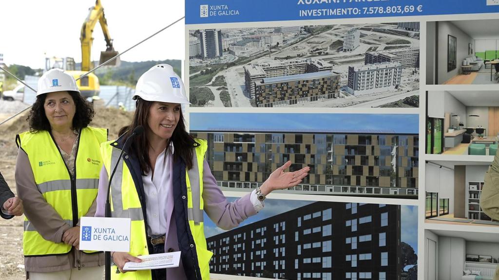 Presentación de una obra en el barrio de Xuxán, en A Coruña.