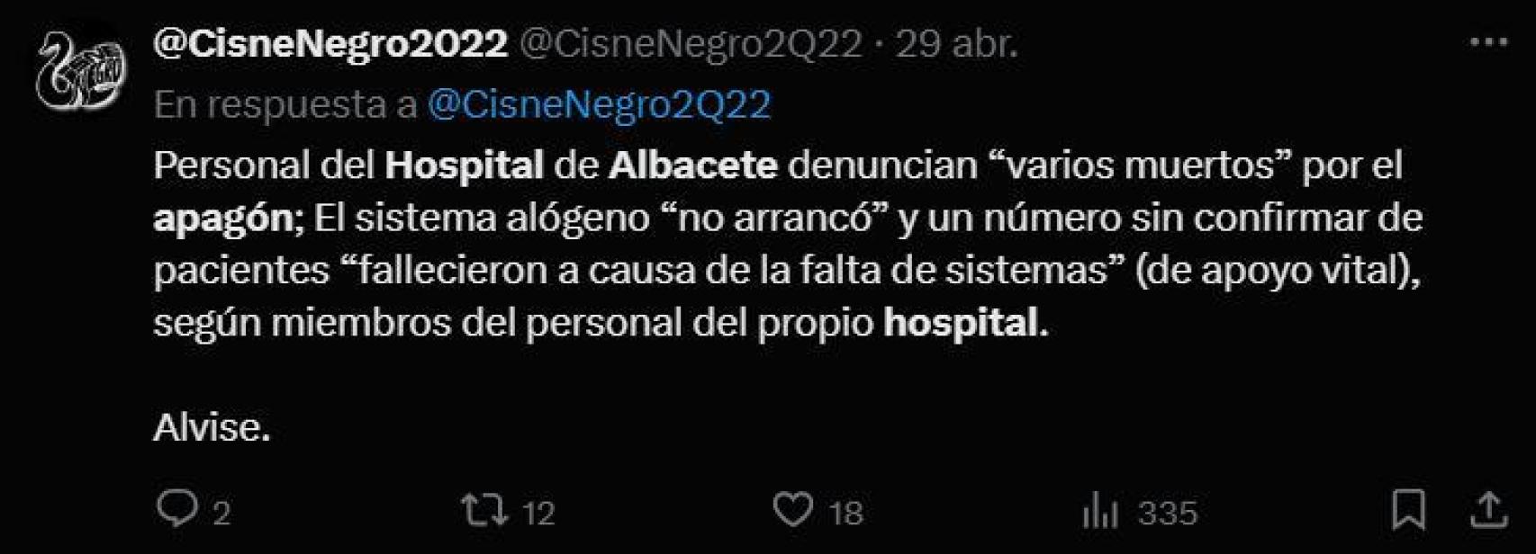 Otro de los mensajes publicados en la red social X.