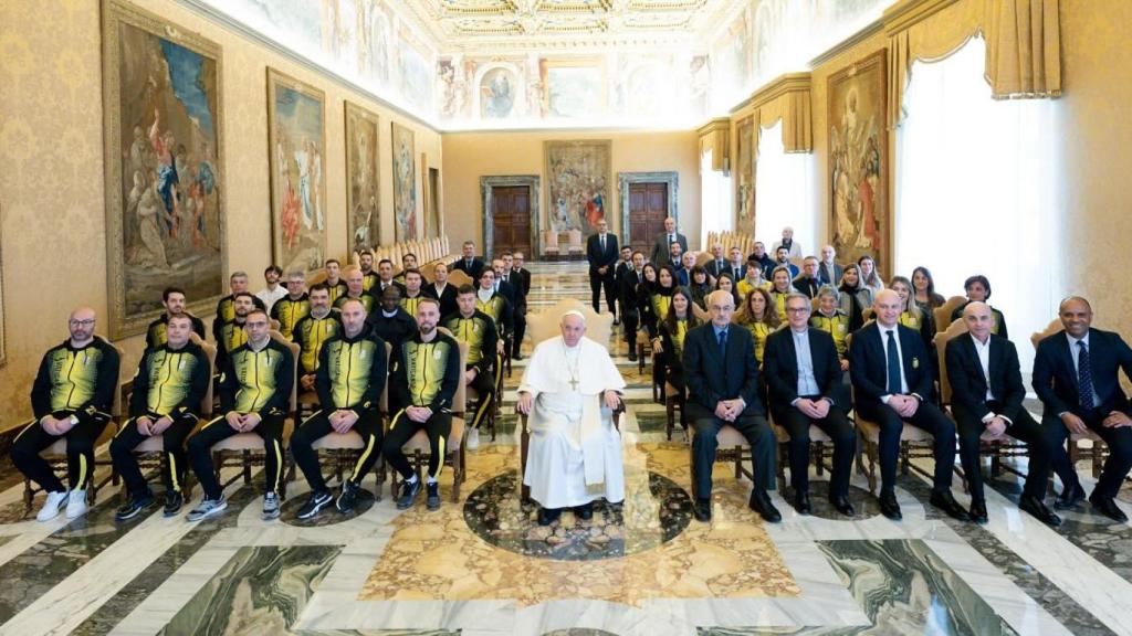 El papa Francisco en una de las recepciones al conjunto del Vaticano