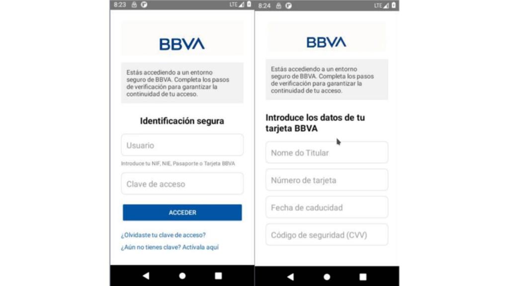 La app maliciosa del BBVA que usan los hackers.
