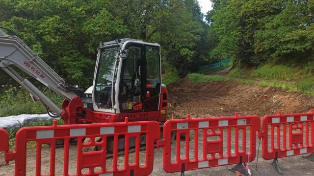 Obras del eje de movilidad entre Milladoiro y Santiago, a su paso por el Banquete de Conxo.