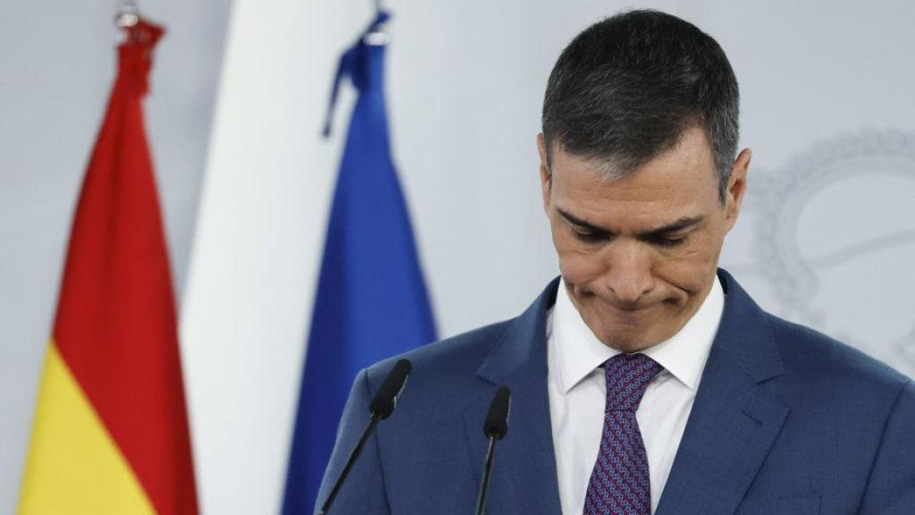 Pedro Sánchez, durante la rueda de prensa en la que dio explicaciones sobre el apagón.