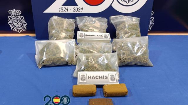 Droga intervenida al detenido en Parquesol