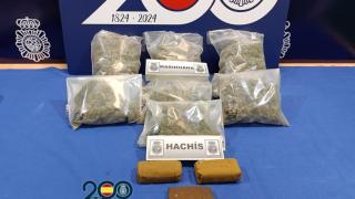 Droga intervenida al detenido en Parquesol