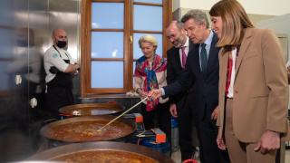 Feijóo en la cena con líderes europeos.