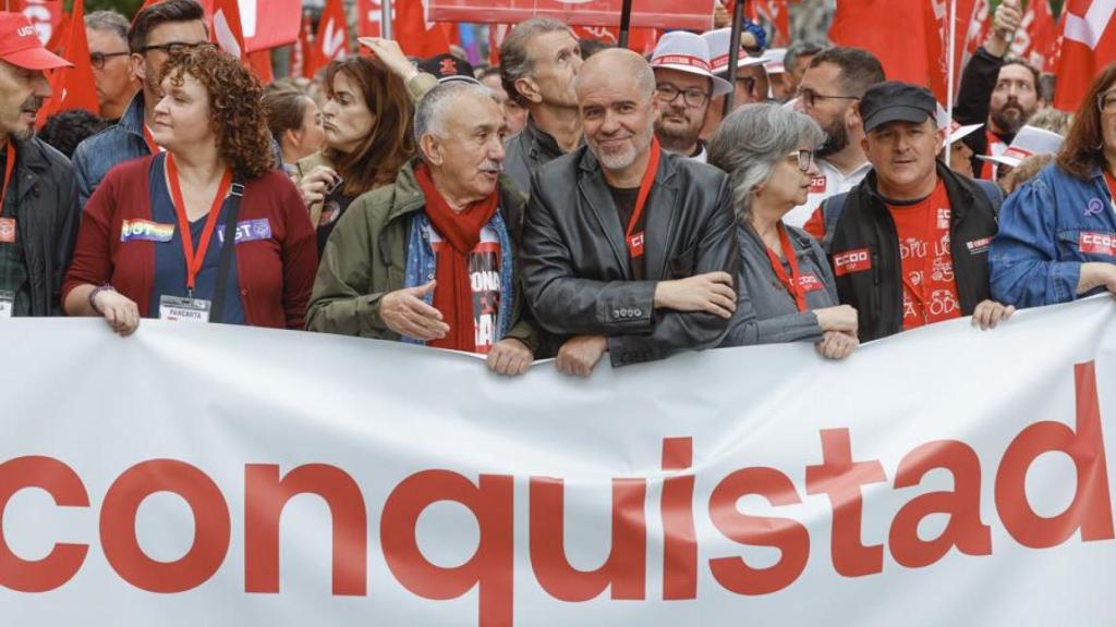 Pepe Álvarez y Unai Sordo, líderes de UGT y CCOO respectivamente.