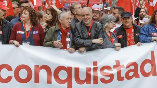 Pepe Álvarez y Unai Sordo, líderes de UGT y CCOO respectivamente.