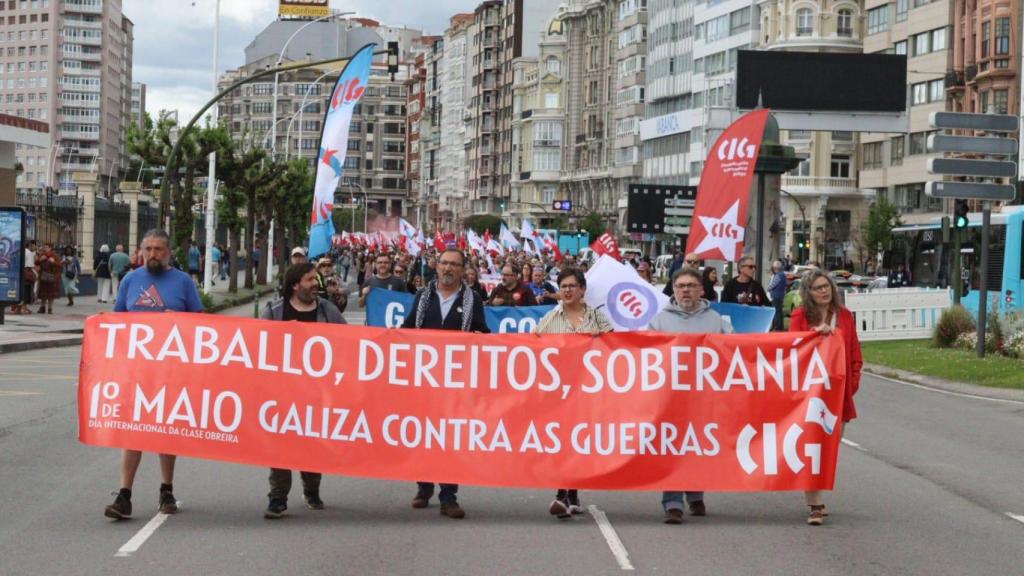 La CIG organizó su propia manifestación en esta ocasión.