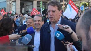 Besteiro, en la manifestación del Primero de Mayo en Vigo