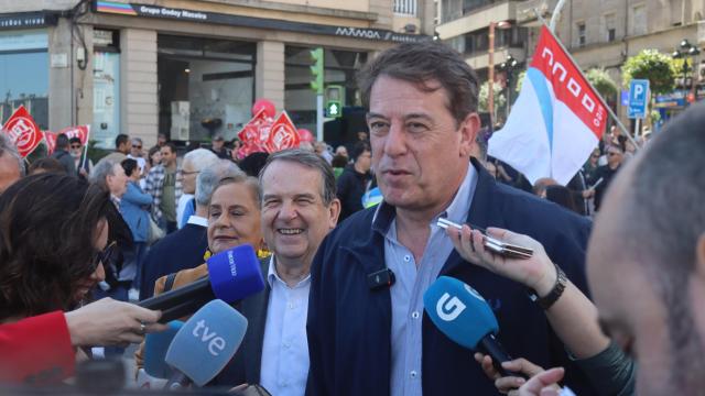 Besteiro, en la manifestación del Primero de Mayo en Vigo