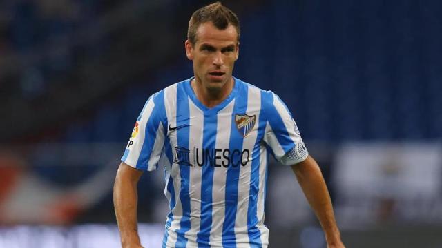 Duda durante un partido con el Málaga en Primera División.