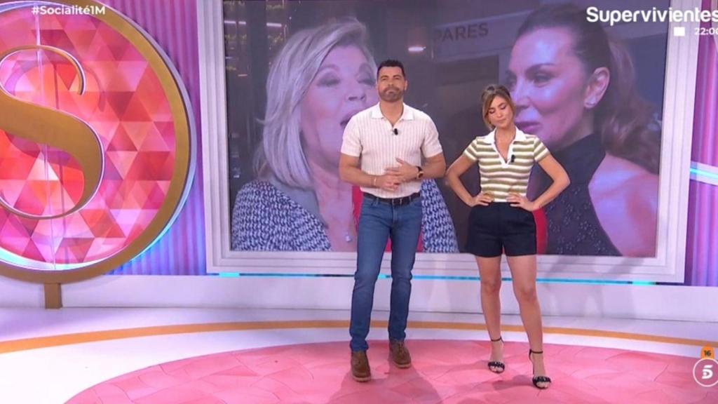 Antonio Santana y María Verdoy durante el programa de hoy.