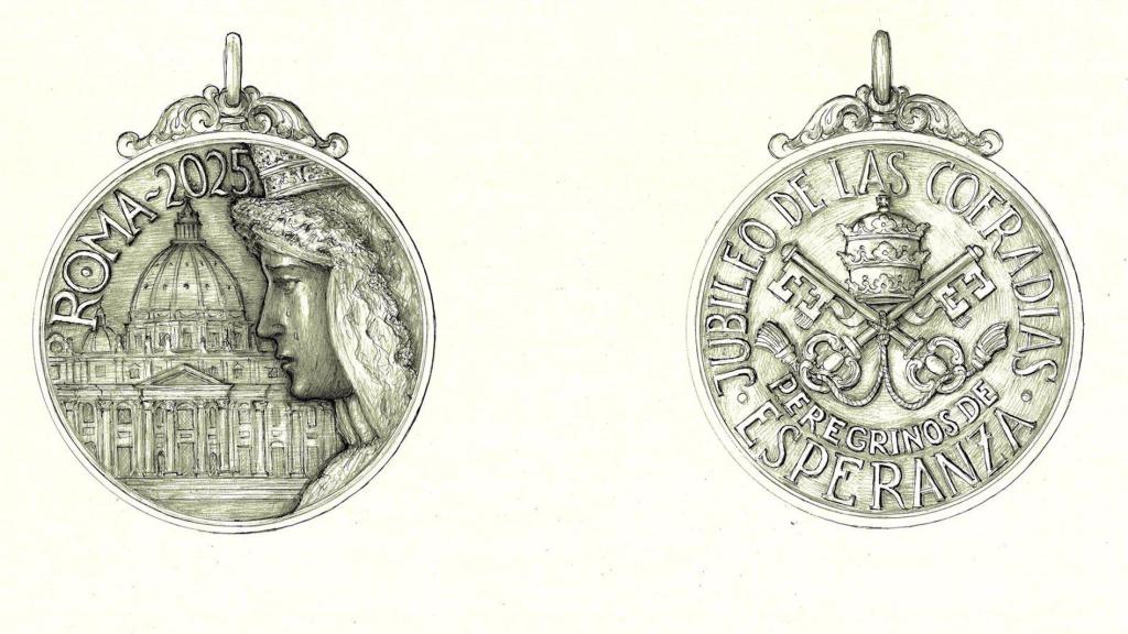 Medalla conmemorativa de la Archicofradía de la Esperanza de Málaga.